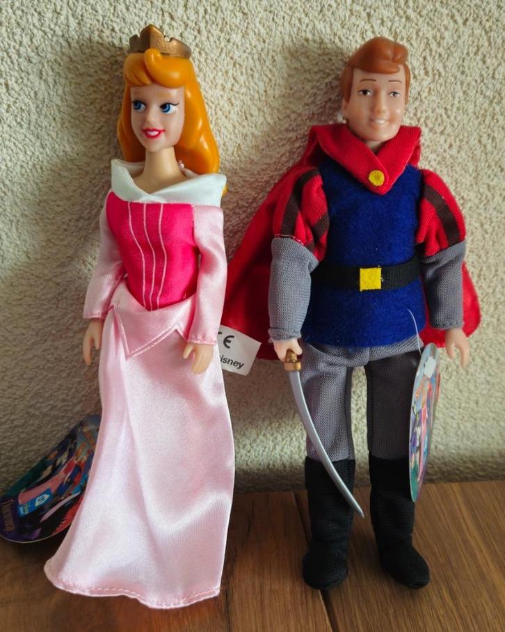 Disney Doornroosje & Prins Philip poppen, nieuw, Sint/Kerst!, Verzamelen, Disney, Nieuw, Beeldje of Figuurtje, Overige figuren