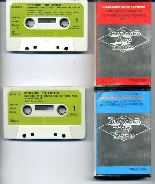 Neerlands Hoop Express Deel 1 & 2 17 nrs 2 cassettes 1974 ZG, Cd's en Dvd's, Cassettebandjes, Gebruikt, Origineel, Humor en Cabaret