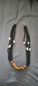 Ketting met kraaltjes zwart, Ophalen of Verzenden, Nieuw, Zwart, Overige materialen