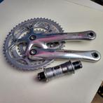 Shimano 105 triple crankstel met trapas fc-5503, Crankstel of Pedalen, Gebruikt, Shimano, Ophalen of Verzenden