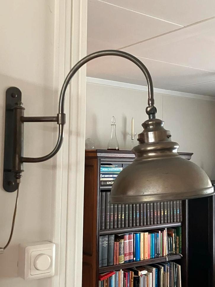 Vintage Wandlamp Metaal, Huis en Inrichting, Lampen | Wandlampen, Gebruikt, Metaal, Ophalen