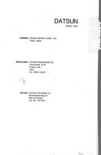 Datsun Cherry 100,120A handboek 1976-1978, Ophalen of Verzenden