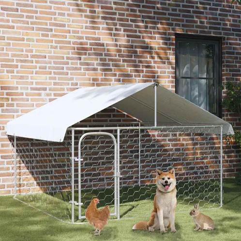 Hondenkennel voor buiten met dak 200x200x150 cm, Dieren en Toebehoren, Hondenhokken, Nieuw, Hondenkennel, 100 cm of meer, 110 cm of meer