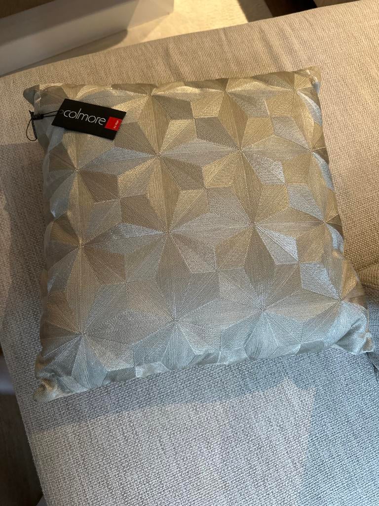 Colmore Kussen Beige Design - Nieuwstaat!, Ophalen of Verzenden, Nieuw, Beige, Vierkant