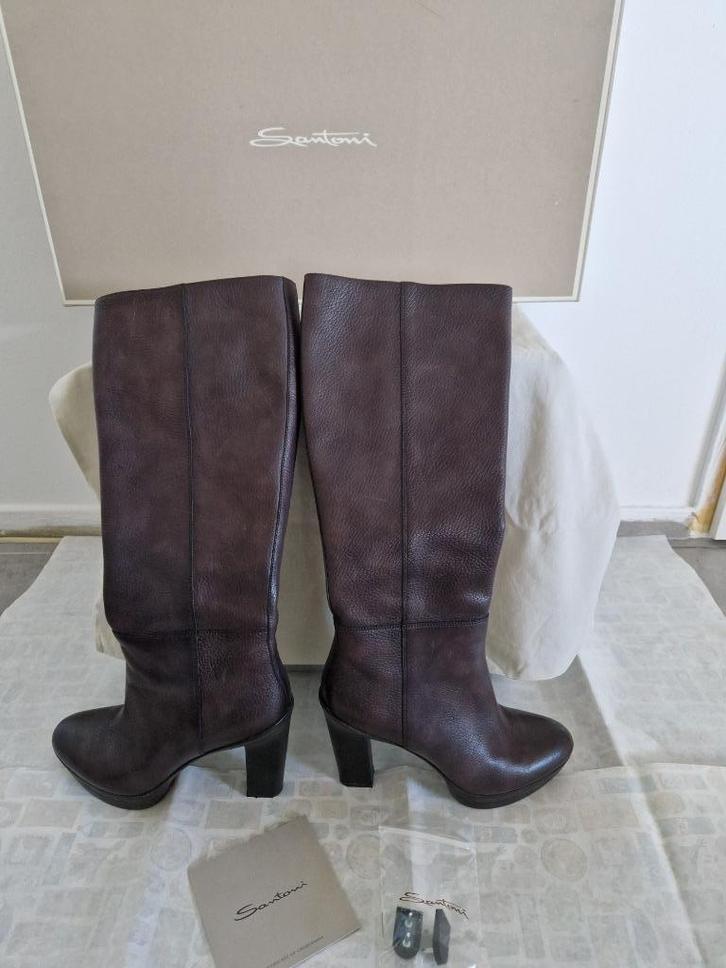 Santoni laarzen. Maat 37. Nieuw. Italiaanse kwaliteit., Kleding | Dames, Schoenen, Nieuw, Hoge laarzen, Bruin, Ophalen of Verzenden