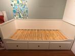 BEDBANK HEMNES 1 of 2 Pers. 80x200, Ophalen, Eenpersoons, Wit, Zo goed als nieuw