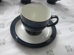 Denby Boston set van 12 kopjes en schotels, blauw aardewerk, Huis en Inrichting, Verzenden, Zo goed als nieuw, Overige stijlen