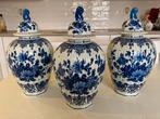 3 grote identieke pullen vazen leeuw Porceleyne fles Delft, Antiek en Kunst, Antiek | Keramiek en Aardewerk, Ophalen of Verzenden