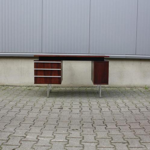 Vintage jaren 60 Palissander bureau, Huis en Inrichting, Bureaus, Gebruikt, Bureau, Ophalen