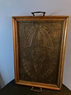 Oud dienblad; houtsnijwerk, Ophalen of Verzenden, Gebruikt, Rechthoekig, Hout