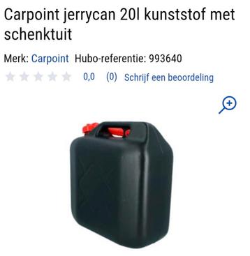 2 Jerrycans 20L - Brandstof/Petroleum beschikbaar voor biedingen