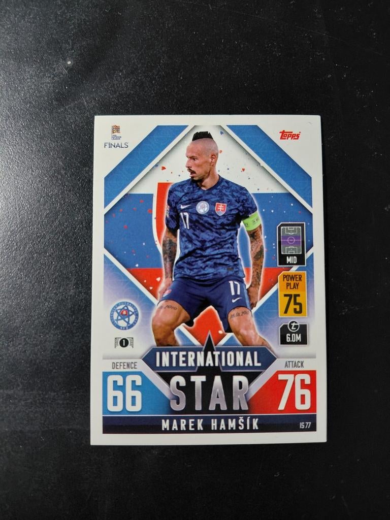 Marek hamsik (iternational star) topps nation league, Verzamelen, Ophalen of Verzenden, Nieuw, Buitenlandse clubs, Spelerskaart