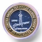 Las Vegas 10 Dollar Gaming Token Zilver Stratosphere – Big S, Postzegels en Munten, Ophalen of Verzenden, Zilver, Buitenland