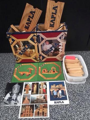 Partij Kapla blokken+boeken+BBlocks houten knikkerbaan+extra beschikbaar voor biedingen
