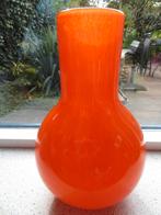 Glazen Vaas merk Dutz oranje glas meet ca 32 cm hoog, Ophalen, Gebruikt, Oranje, Glas