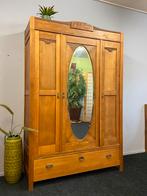 Brocante antieke kledingkast vintage brocante eiken kast, Ophalen, Gebruikt, 100 tot 150 cm, Eikenhout