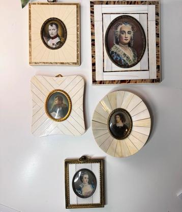 Miniatuur schilderijen Napoleon Franse adel schilderij beschikbaar voor biedingen