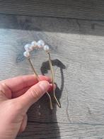 Goudkleurige Franse haarspeld/French pin pareltjes - nieuw, Ophalen of Verzenden, Nieuw, Haarspeld