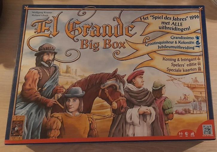 El Grande Big Box met alle uitbreidingen, Hobby en Vrije tijd, Gezelschapsspellen | Bordspellen, Zo goed als nieuw, Ophalen of Verzenden