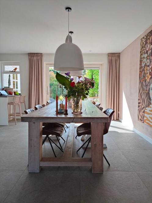 Massief eiken kloostertafel 300x110, Huis en Inrichting, Tafels | Eettafels, Zo goed als nieuw, 50 tot 100 cm, Vijf personen of meer