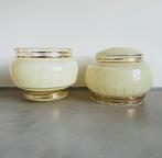 Twee vintage glazen lampenkappen, Ophalen of Verzenden