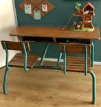 Authentiek vintage schoolbankje retro kinderbureau, Ophalen, Gebruikt, Bureau