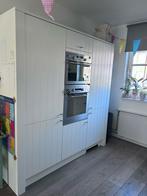Brocante mat witte keuken met composietwerkblad GEDEMONTEERD, Huis en Inrichting, Wit, Dubbelwandige keuken, Ophalen of Verzenden