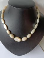 Antieke Parelmoer , Kralen ketting zilver slotje, Ophalen of Verzenden