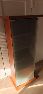 CD/DVD kastje met mat glazen deur., Ophalen, Minder dan 50 cm, Zo goed als nieuw, Minder dan 25 cm
