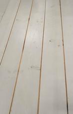 Grenen gelakte vloerdelen / timmerhout / sloophout 62 m2, Doe-het-zelf en Verbouw, Hout en Planken, Ophalen, Gebruikt, Minder dan 25 mm