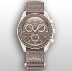 Omega x Swatch Moonswatch - mission on Earth, Sieraden, Tassen en Uiterlijk, Horloges | Heren, Kunststof, Polshorloge, Ophalen of Verzenden
