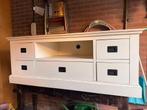 Witte TV meubel in zeer goede staat - 130cm breed, Huis en Inrichting, Ophalen, Overige materialen, 100 tot 150 cm, Zo goed als nieuw