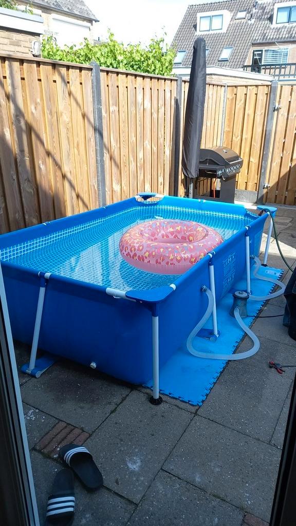 Zwembad Intex 260x160 compleet, Tuin en Terras, Zwembaden, Gebruikt, Minder dan 80 cm, 200 tot 400 cm, Rechthoekig, Ophalen
