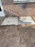 Grote tegels 1 meter-1 meter, Ophalen, Gebruikt, Beton, Terrastegels