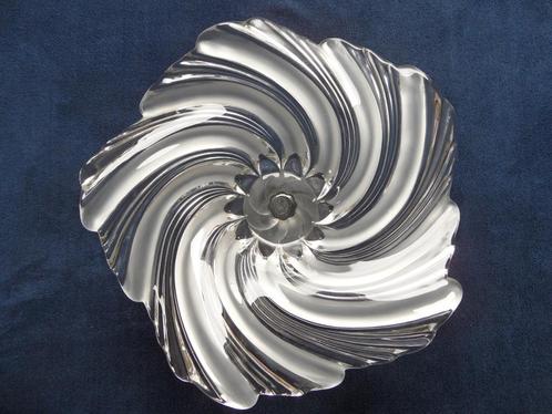 vintage Walther Glas - grote kristallen schaal op voet, Antiek en Kunst, Antiek | Glas en Kristal, Ophalen of Verzenden