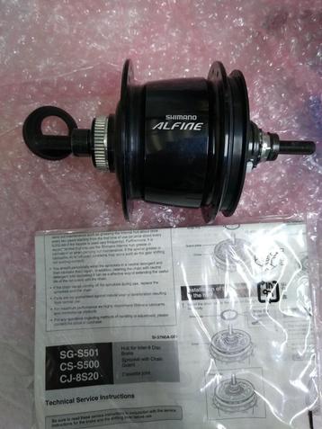 Shimano Alfine Disc Versnellingsnaaf SG-S501 8 speed centerl beschikbaar voor biedingen