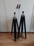 Staande lamp camera statief, Huis en Inrichting, Lampen | Vloerlampen, 100 tot 150 cm, Gebruikt, Ophalen, Hout