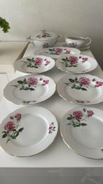 Porselein Servies Compleet - 2 Personen, Gouden Rand, Gebruikt, Ophalen of Verzenden, Overige stijlen, Porselein
