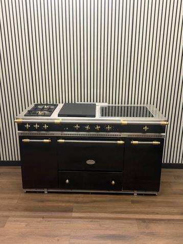 Luxe Fornuis Lacanche 3 pits + INDUCTIE zwart/messing 150 cm beschikbaar voor biedingen
