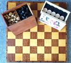 Houten SCHAAKBORD (42,5/42,5 cm), Schaakstukken, Damstenen., Een of twee spelers, Ophalen of Verzenden, Gebruikt