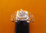Zilveren Krishna ring Ø 20,6 mm, Verzamelen, Verzenden, Nieuw, Sieraad, Hindoeïsme