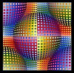 Victor Vasarely - Compositie II - Litho, Antiek en Kunst, Ophalen of Verzenden