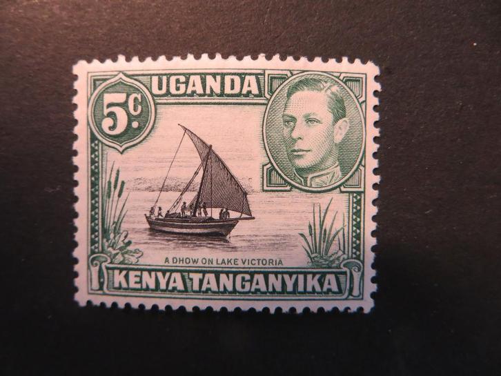 A14208: Kenya Uganda Tanganyika GVI 5 c, Postzegels en Munten, Postzegels | Afrika, Tanzania, Ophalen of Verzenden