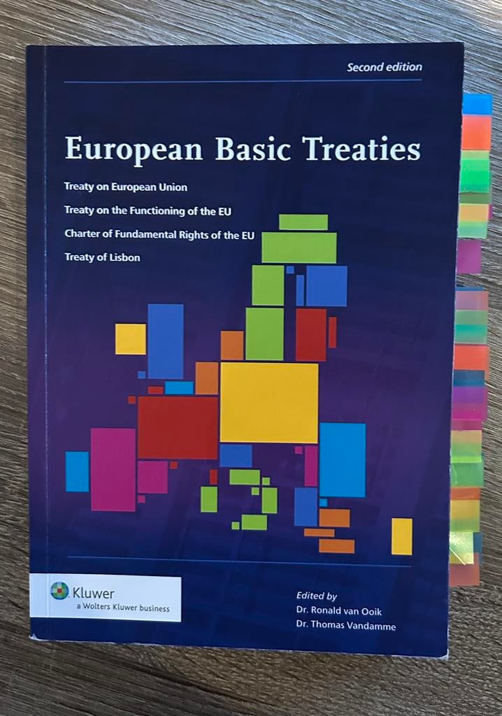European basic treaties boek, Boeken, Studieboeken en Cursussen, Ophalen of Verzenden, Alpha, Zo goed als nieuw, WO