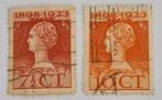 Nederland 1923 - nvph 123-124- Regeringsjubileum, Ophalen of Verzenden, T/m 1940, Gestempeld
