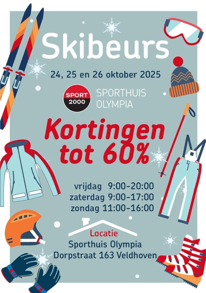 Skibeurs gebruikte ski's en skischoenen Olympia Veldhoven, Sport en Fitness, Skiën en Langlaufen, Gebruikt, Ski's, Skiën, Overige merken