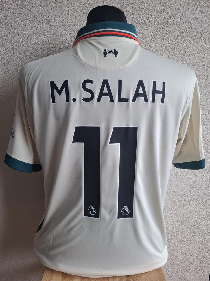 Liverpool Shirt Salah 2021/2022 - Beige/Roze - Maat L, Kleding | Heren, Sportkleding, Zo goed als nieuw, Voetbal, Maat 52/54 (L)