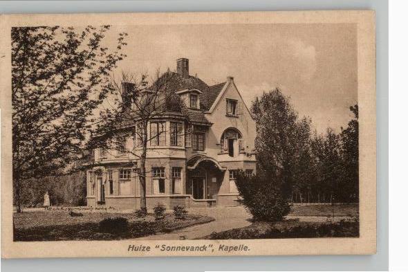 Kapelle Huize Sonnevanck, Verzamelen, Ansichtkaarten | Nederland, Gelopen, Zeeland, 1920 tot 1940, Verzenden