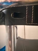 Zwarte leren vintage stoel chroom Thonet S33, Huis en Inrichting, Stoelen, Gebruikt, Zwart, Leer, Ophalen of Verzenden