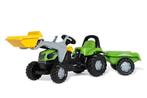 Rollykid JCB traptractor met voorlader en kar traptrekker, Ophalen, Nieuw, Trapvoertuig